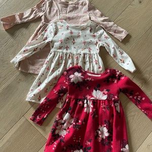 three dresses long sleeves